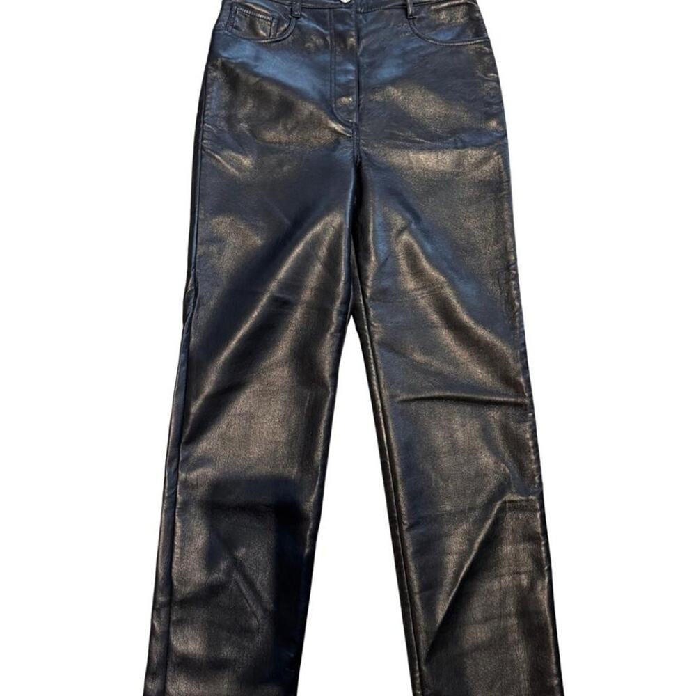 Aritzia Wilfred Black Leather Pants